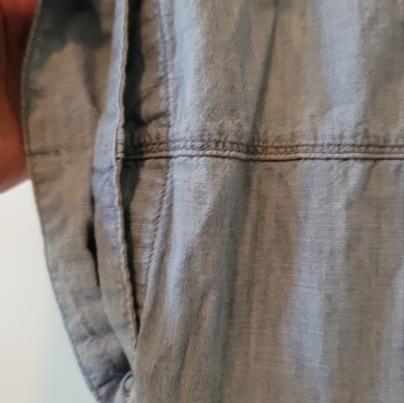 NWOT Levi's Light Blue Denim Short Sleeve Shorts Romper - Picture 4 of 6